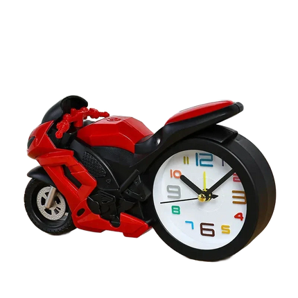 Barnväckarklocka i form av en motorcykel