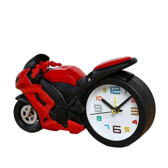 Barnväckarklocka i form av en motorcykel