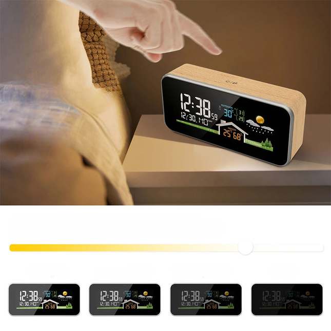 Smart väckarklocka med digital väderstation