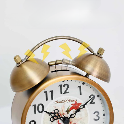 Batteridriven vintage väckarklocka med dubbla klockor