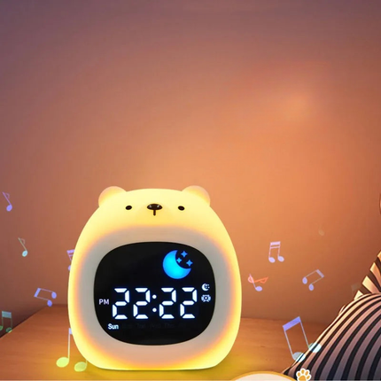 Barnväckarklocka som visar dag och natt