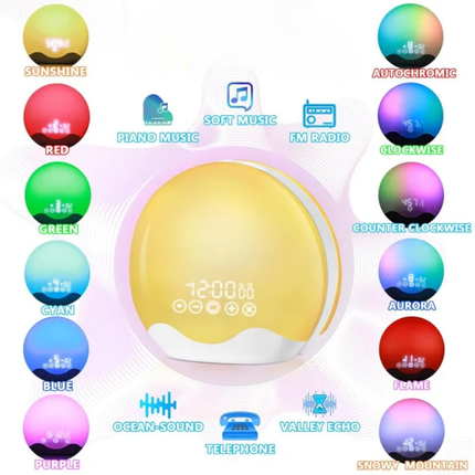 Wake-up light väckarklocka med färg
