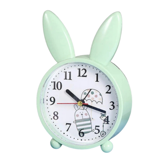 Analog barnväckarklocka i form av kanin