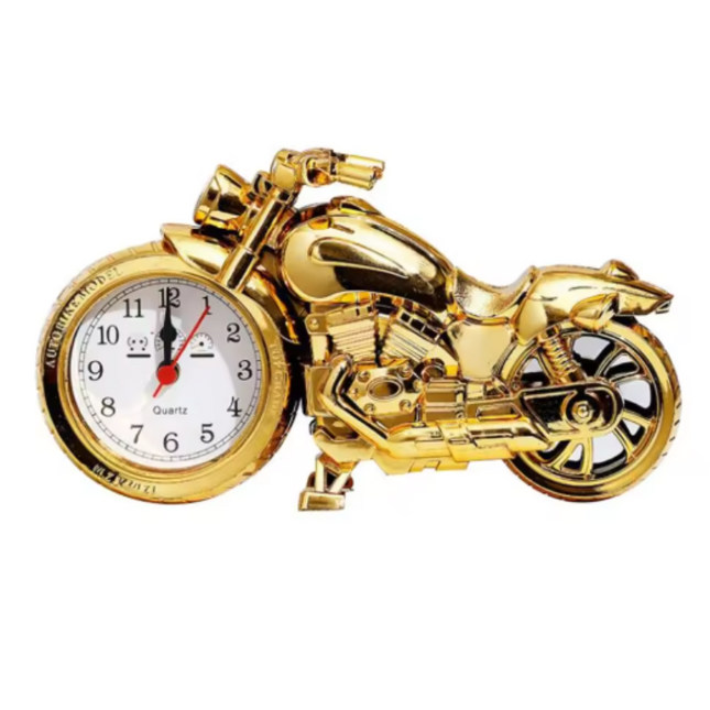 Vintage väckarklocka i form av motorcykel