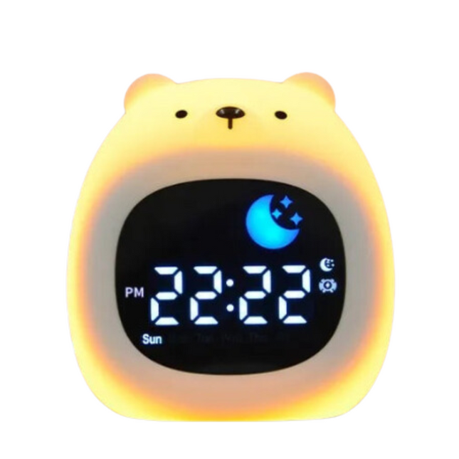 Barnväckarklocka som visar dag och natt