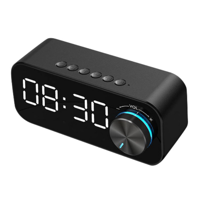 Väckarklocka med bluetooth-högtalare och LED