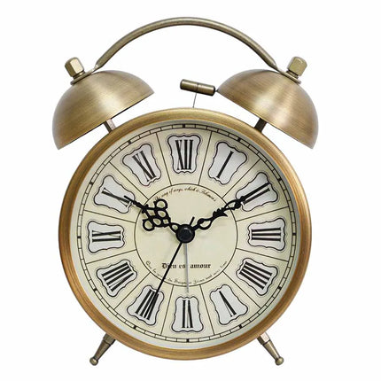Batteridriven vintage väckarklocka med dubbla klockor