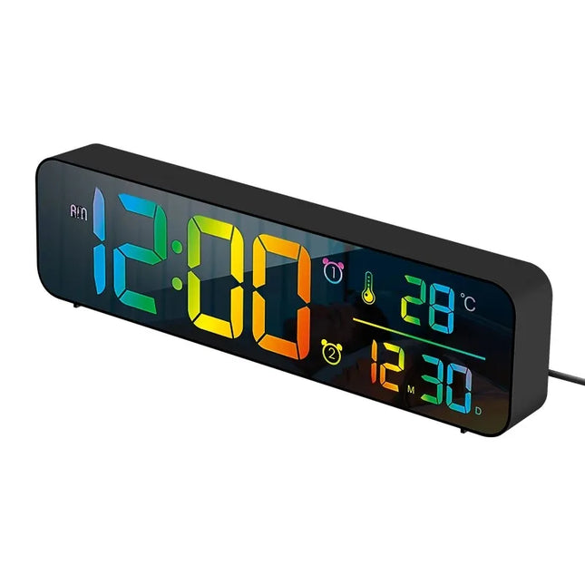 Smal digital klocka med dubbla alarm