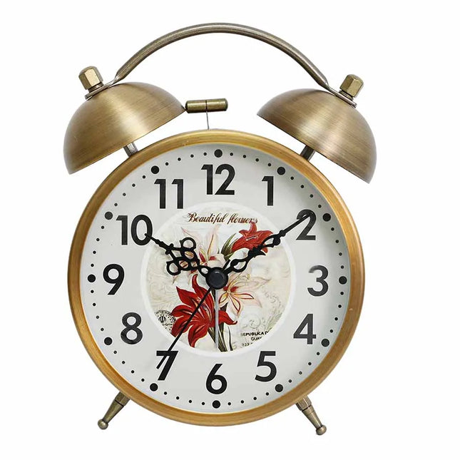 Batteridriven vintage väckarklocka med dubbla klockor
