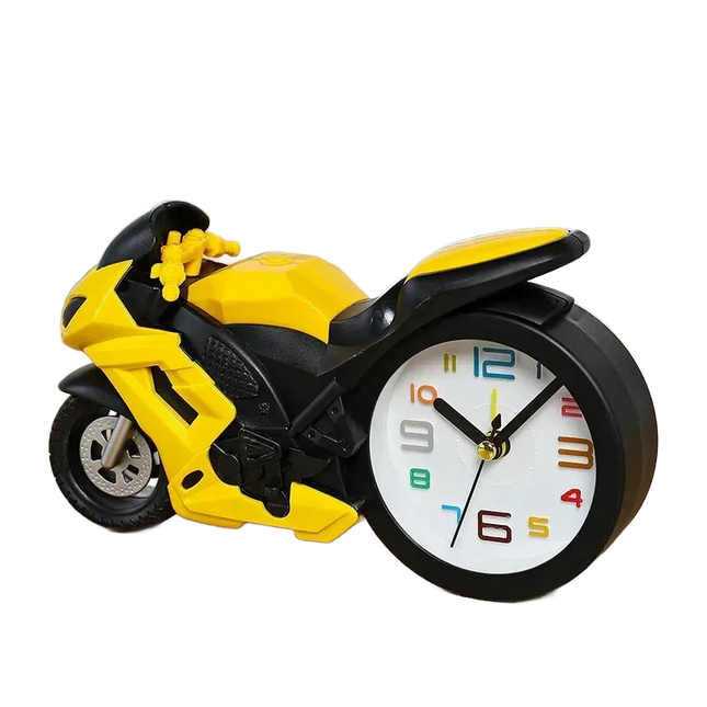 Barnväckarklocka i form av en motorcykel