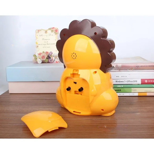 Analog barnväckarklocka i form av lejon