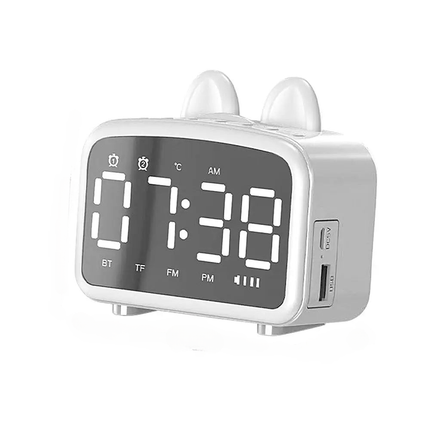 Smart digital väckarklocka med kaninöron