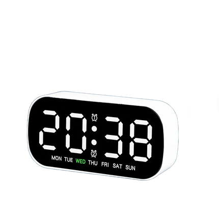 Liten digital väckarklocka för sängbordet