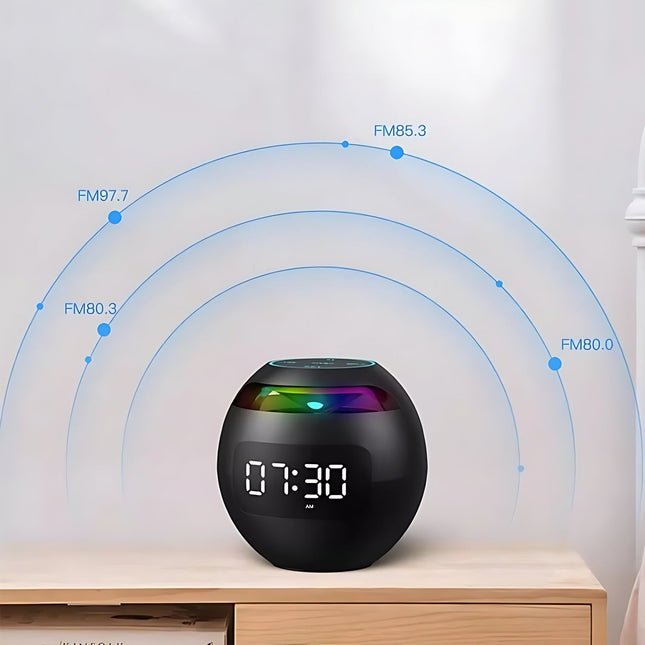 Klockradio med Bluetooth och RGB-ljus