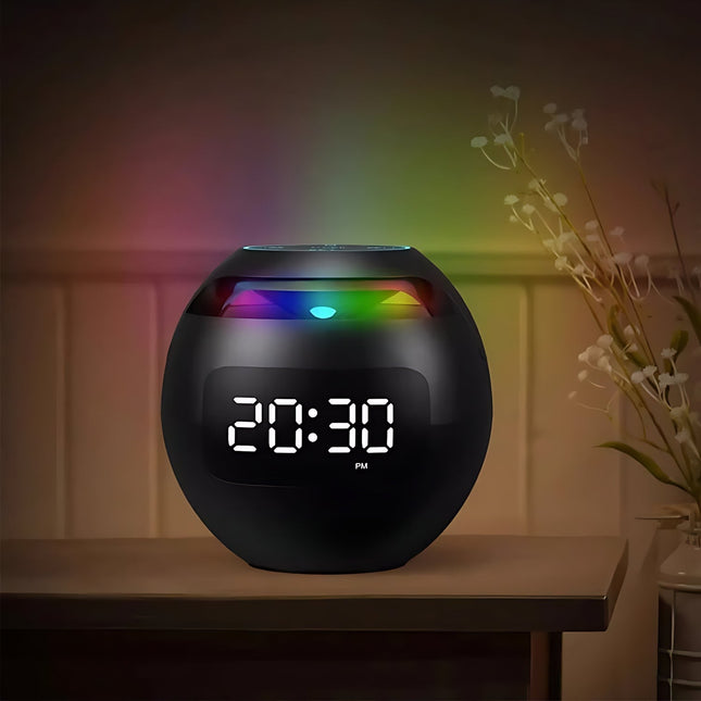 Klockradio med Bluetooth och RGB-ljus