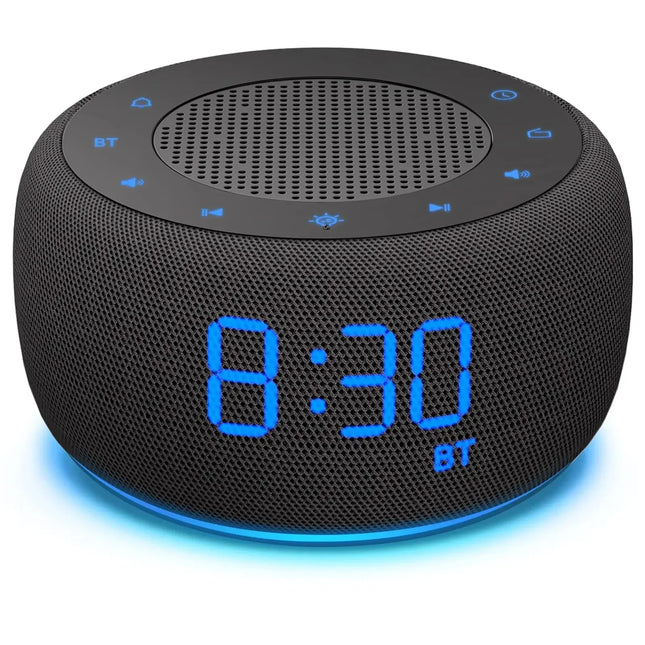 Klockradio med Bluetooth-högtalare och ljus