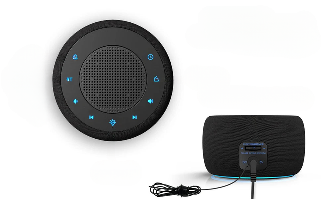 Klockradio med Bluetooth-högtalare och ljus