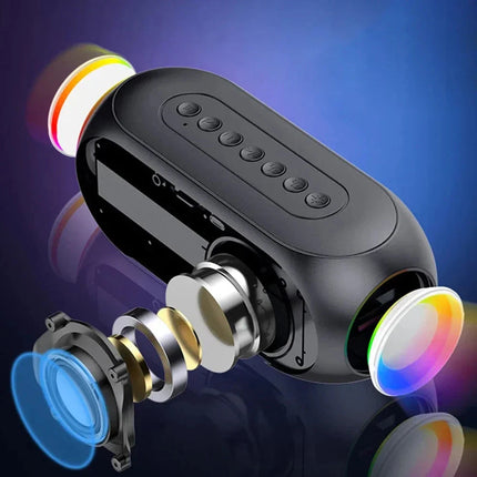 Klockradio med Bluetooth-högtalare och RGB-ljus