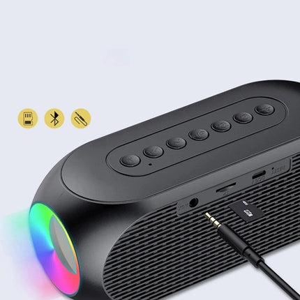Klockradio med Bluetooth-högtalare och RGB-ljus