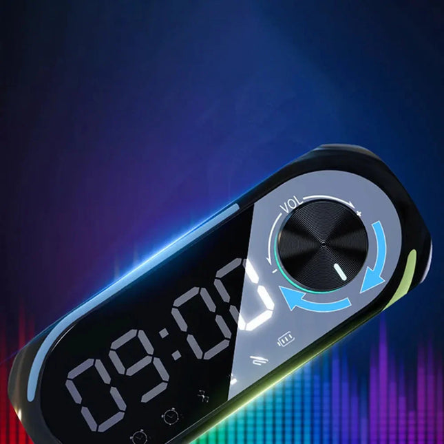 Klockradio med Bluetooth-högtalare och RGB-ljus
