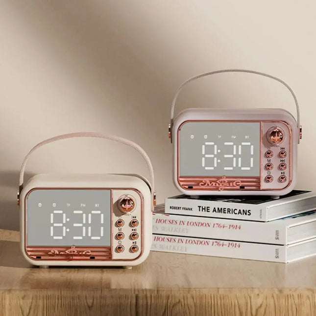 Vintage klockradio för barn med bluetooth