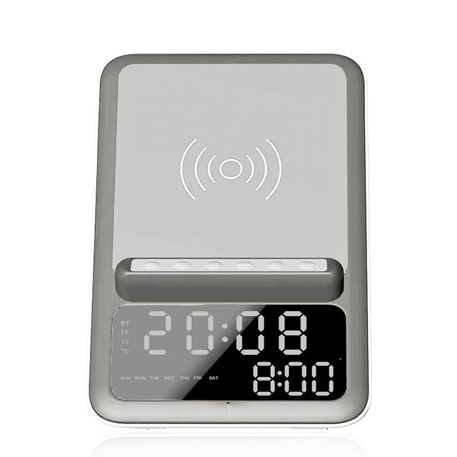 Klockradio med trådlös mobilladdare