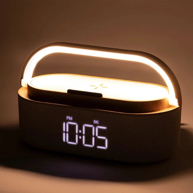 Smart klockradio med lampa och laddare