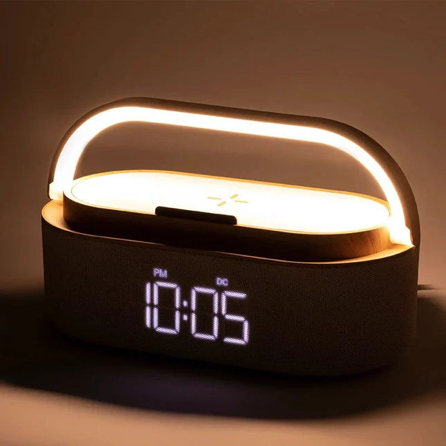 Smart klockradio med lampa och laddare