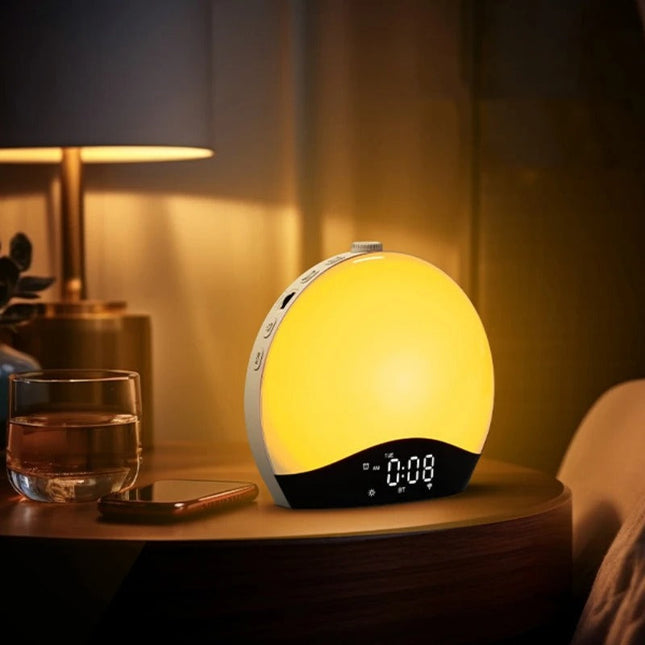 Smart klockradio med soluppgångsljus