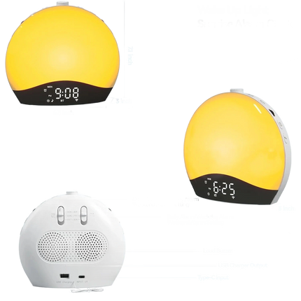 Smart klockradio med soluppgångsljus