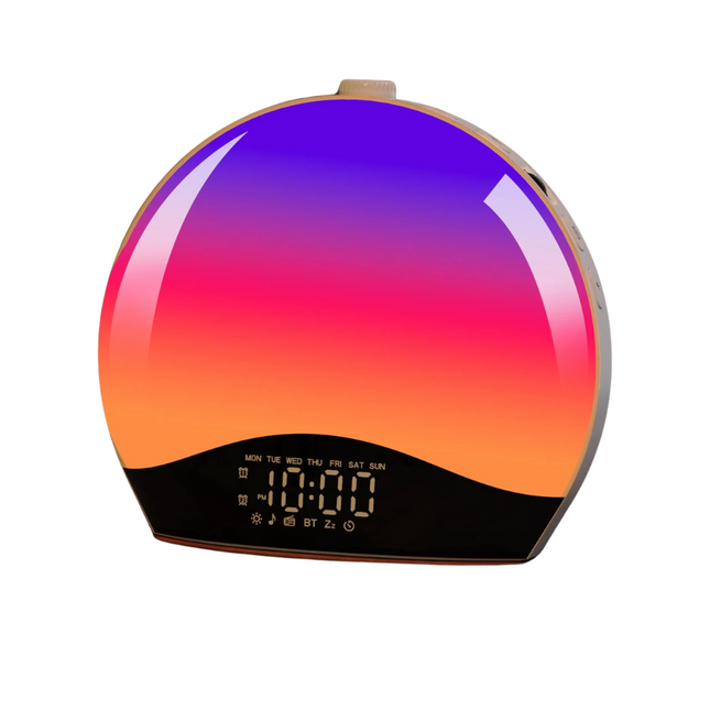 Smart klockradio med soluppgångsljus