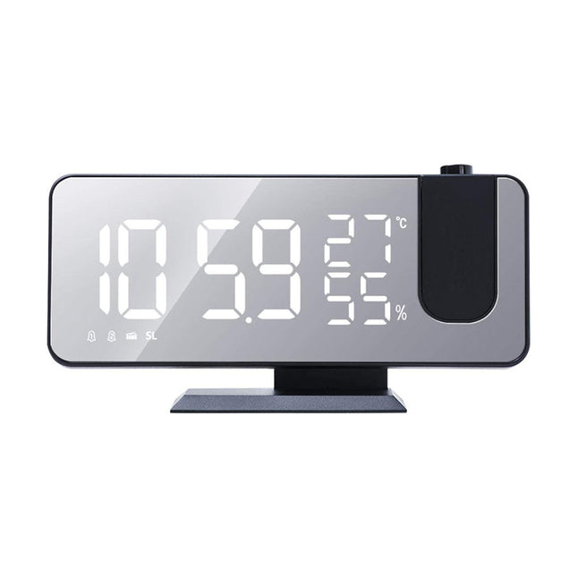 Projektorklocka med termometer och hygrometer