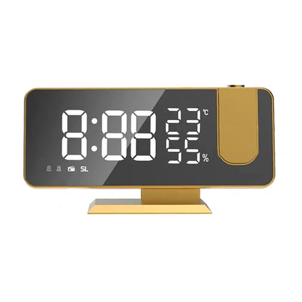 Modern projektorklocka med spegeldisplay
