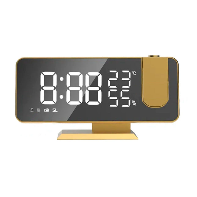 Modern projektorklocka med spegeldisplay