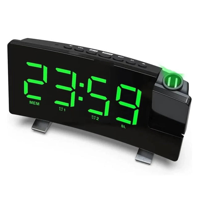 Digital projektorklocka med USB-laddningsport