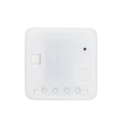 Lysande kub väckarklocka med termometer