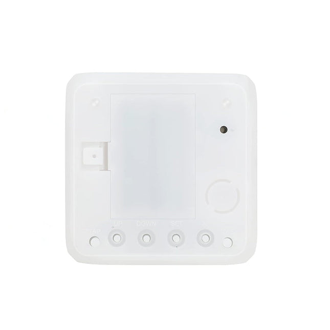 Lysande kub väckarklocka med termometer