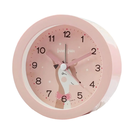 Tyst analog barnväckarklocka med björnmotiv