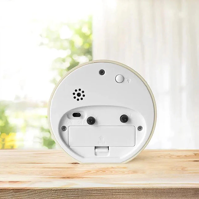 Tyst analog barnväckarklocka med björnmotiv