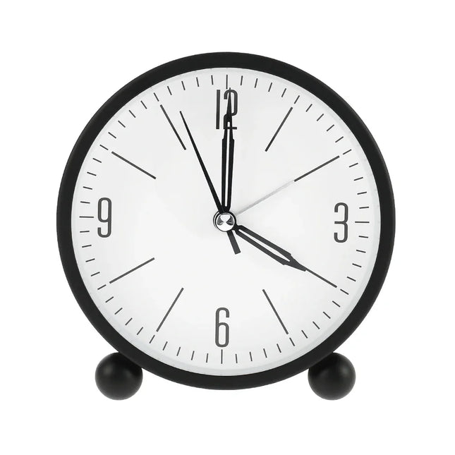 Rund analog väckarklocka i retrostil