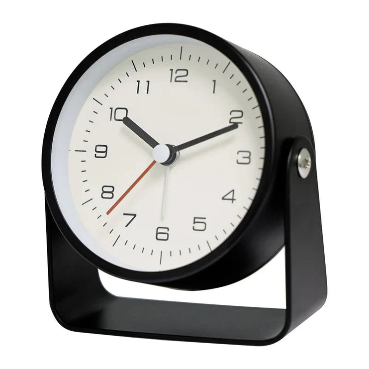 Tyst analog väckarklocka utan tickande