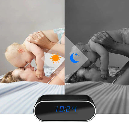 Digital klocka med dold HD-kamera