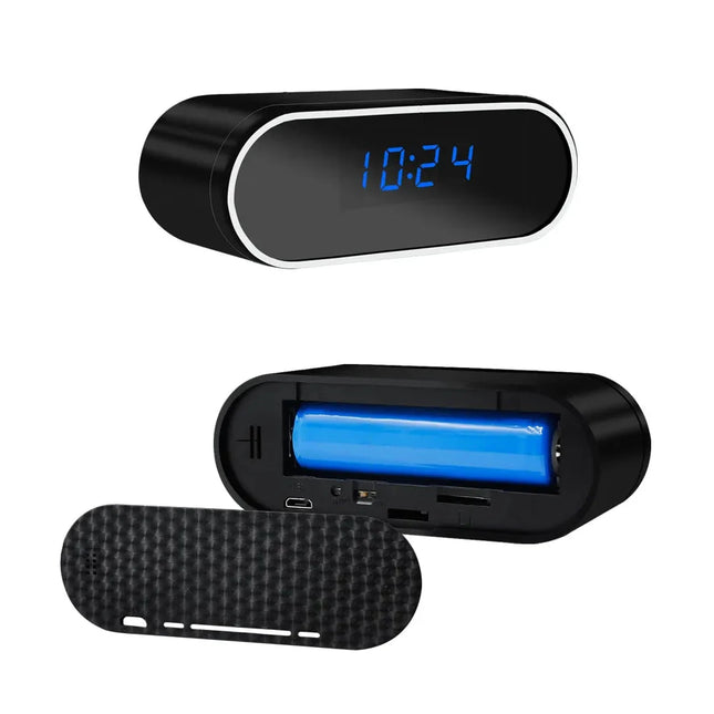 Digital klocka med dold HD-kamera