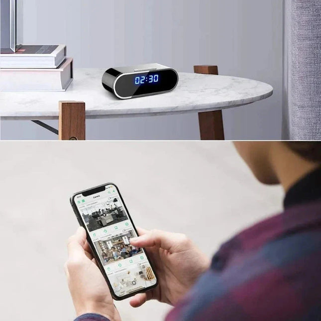 Digital klocka med dold HD-kamera
