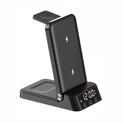 Trådlös laddstation med klocka 3-i-1