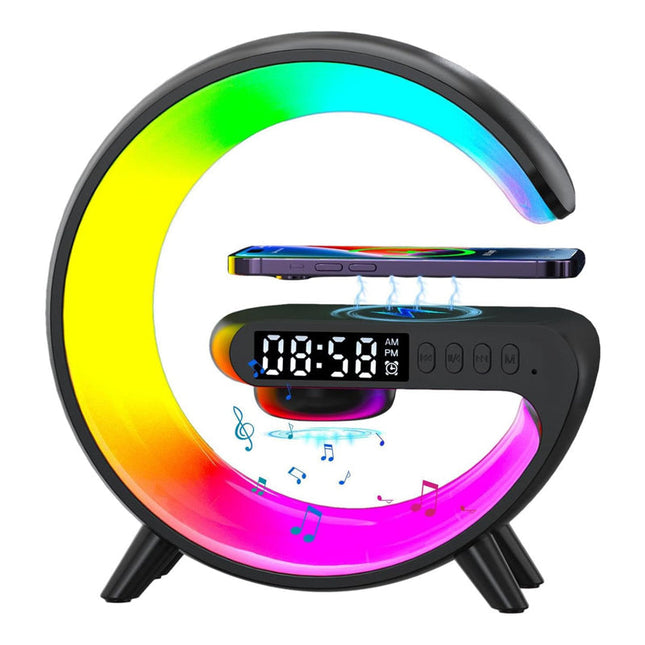 Väckarklocka med RGB-lampa och laddare