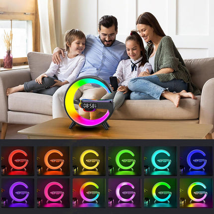 Väckarklocka med RGB-lampa och laddare