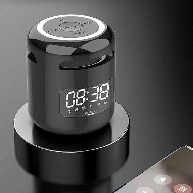 Trådlös Bluetooth väckarklocka med högtalare