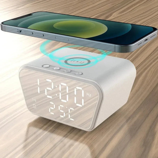 Väckarklocka med induktionsladdare för mobil