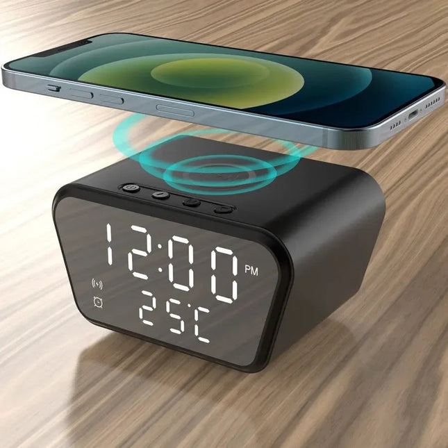 Smart väckarklocka med trådlös laddning